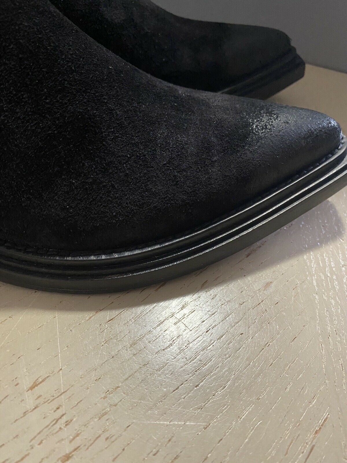 NIB $1090 Balenciaga Women Sanding Suede Western Boots Shoes Black 9 US( 39 Eu )