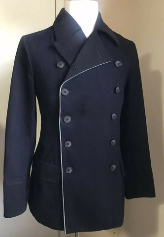 New $2595 Giorgio Armani Men Jeans Trench Coat Jacket Blue/Navy 40 US ( 50 Eu )