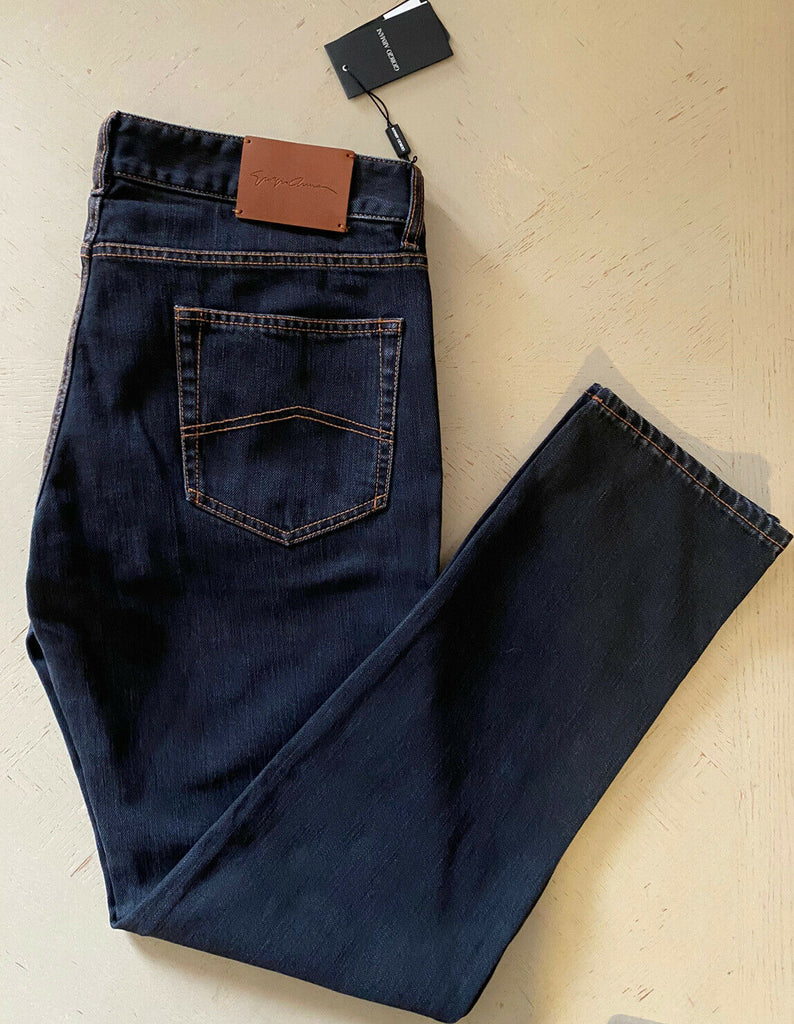 Neu mit Etikett: 875 $ Giorgio Armani Herren Jeanshose Schwarz 36 US (52 Eu) Italien