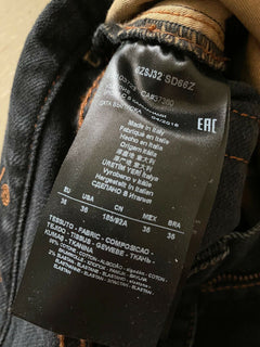 Neu mit Etikett: 875 $ Giorgio Armani Herren Jeanshose Schwarz 36 US (52 Eu) Italien