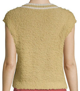 Neu $2142 Brunello Cucinelli Damen Pullover aus strukturierter Baumwollmischung Braun L Italien