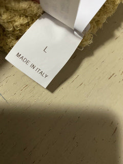 Neu $2142 Brunello Cucinelli Damen Pullover aus strukturierter Baumwollmischung Braun L Italien