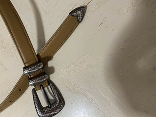 New $610 Bottega Veneta Mens Leather Belt 509418 Brown 90/36 Italy