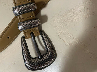 New $610 Bottega Veneta Mens Leather Belt 509418 Brown 90/36 Italy