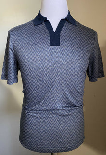 Neu mit Etikett: 745 $ Giorgio Armani Herren-Poloshirt Blau L US (52 Eu) Italien