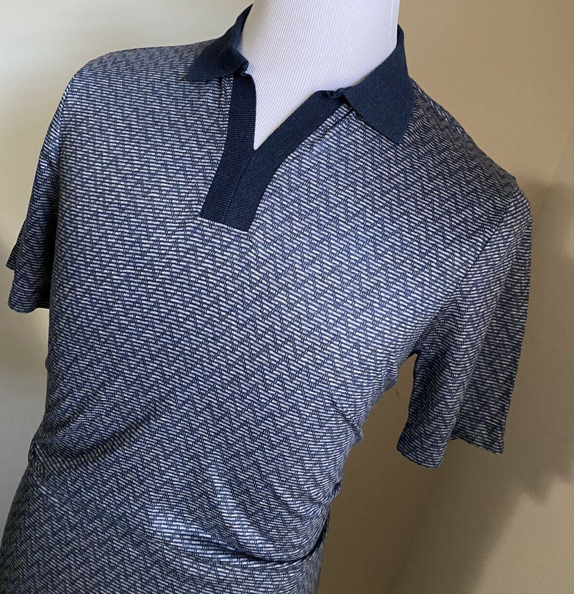 NWT $745 Мужская рубашка поло Giorgio Armani синяя L США (52 евро) Италия