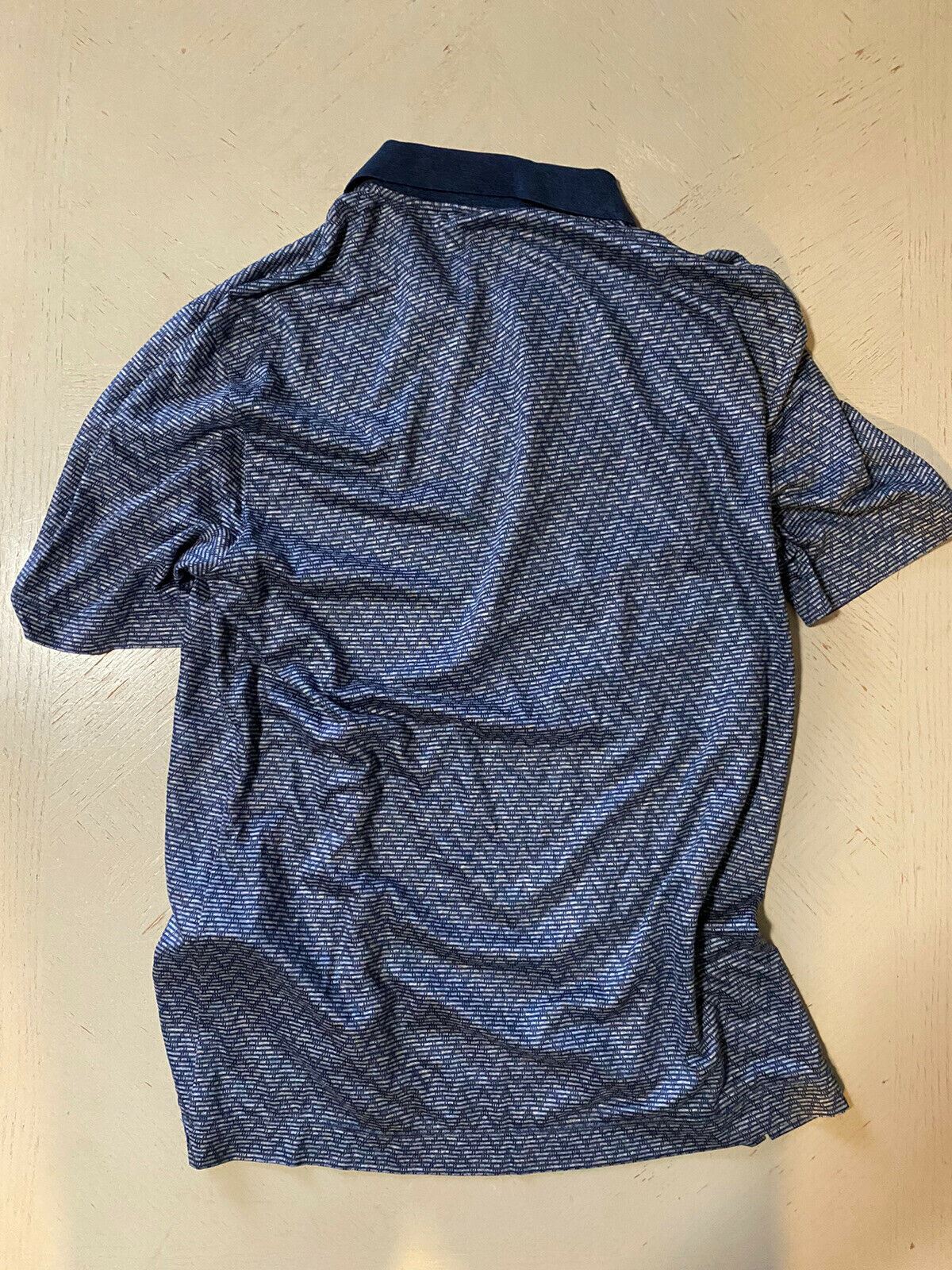 NWT $745 Giorgio Armani Mens Polo Shirt Blue L US ( 52 Eu ) Italy