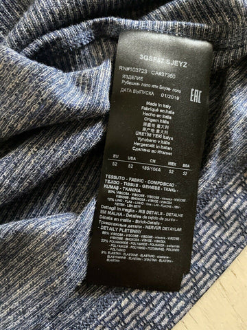NWT $745 Мужская рубашка поло Giorgio Armani синяя L США (52 евро) Италия