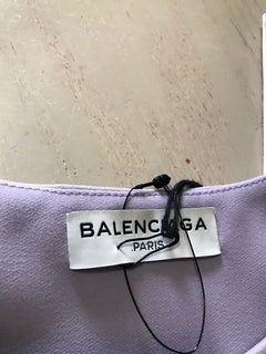 New $1235 Balenciaga Women’s Top Tank Blouse LT Purple Size 38 Italy