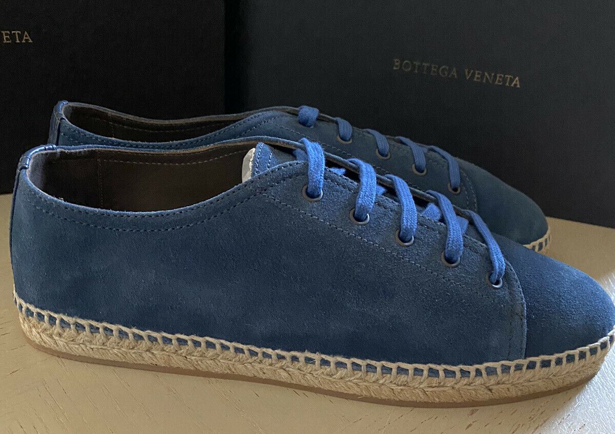 New Bottega Veneta Men Suede Espadrille Shoes Blue 7 US ( 40 Eu ) Italy