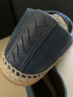 New Bottega Veneta Men Suede Espadrille Shoes Blue 7 US ( 40 Eu ) Italy