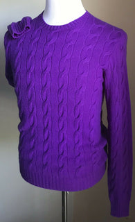 Neu mit Etikett: 995 $ Ralph Lauren Purple Label Herren-Kaschmir-Rundhalspullover Hellblau S