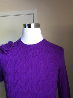 Neu mit Etikett: 995 $ Ralph Lauren Purple Label Herren-Kaschmir-Rundhalspullover Hellblau S