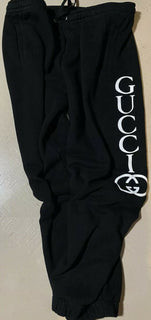 Neu mit Etikett: 875 $ Gucci Herren-Trainingshose, Schwarz, Größe XXL, hergestellt in Italien