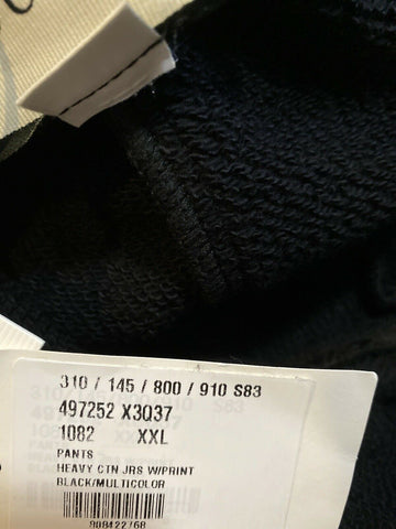 NWT $875 Gucci Mens Sweat Pants Black Size XXL Made in Italy