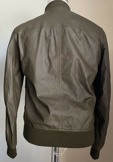 New $4700 Bottega Veneta Mens Leather Jacket Coat Green 38 US ( 48 Eu ) Italy