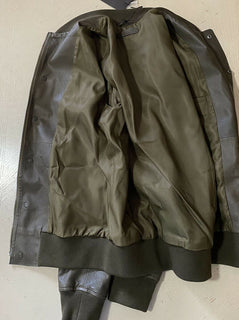 New $4700 Bottega Veneta Mens Leather Jacket Coat Green 38 US ( 48 Eu ) Italy