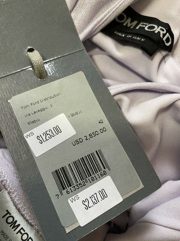 New $2850 TOM FORD Sleeveless Tiered Jersy Handkerchief Dress Purple 8 US/42 It
