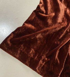 New $1995 Brunello Cucinelli Women Velvet Full-Length Pants Brown 10 US/46 It