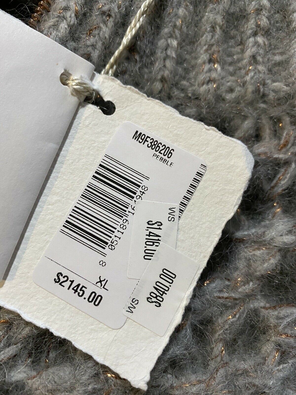 New $2145 Brunello Cucinelli Women Cashmere Mohair Cardigan Sweater Gray XL