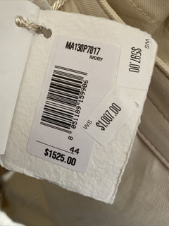 Neu $1525 Brunello Cucinelli Damen Cargo-Style-Gürtelhose Elfenbein 8 US/44 It