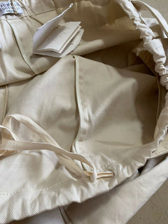 Neu $1525 Brunello Cucinelli Damen Cargo-Style-Gürtelhose Elfenbein 8 US/44 It