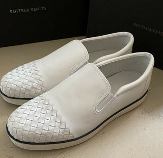 NIB $ 590 Bottega Veneta Herren Leder Sneakers Schuhe Weiß 12 US (45 Eu)