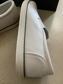 NIB $ 590 Bottega Veneta Herren Leder Sneakers Schuhe Weiß 12 US (45 Eu)