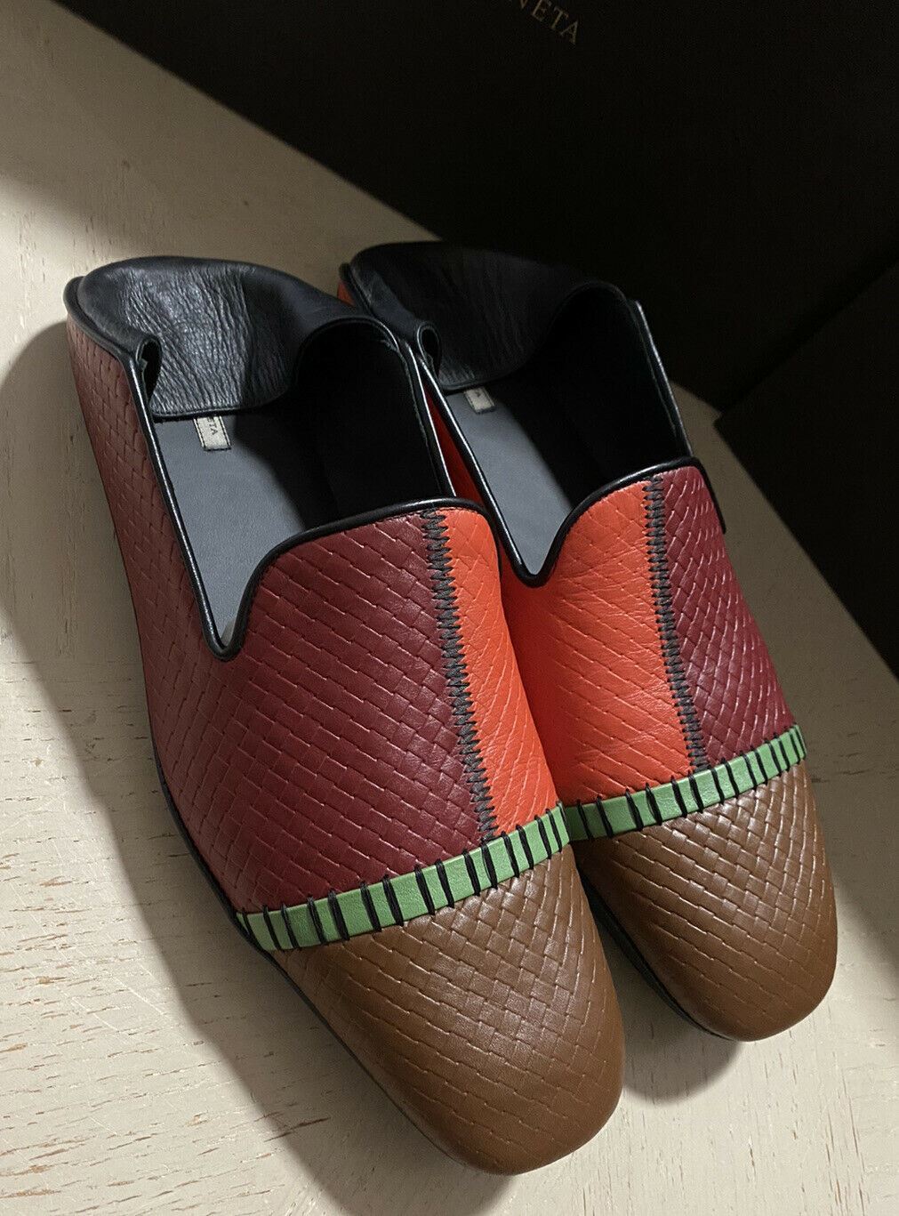 NIB $710 Bottega Veneta Men Leather Loafer/Sandal Shoes 4 Colors 7 US/40 Eu