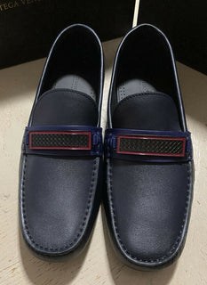 NIB $ 710 Bottega Veneta Herren Leder-Fahrerschuhe DK Navy 10 US/43 Eu Italien