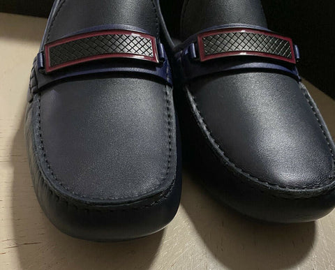 NIB $710 Bottega Veneta Men Leather Driver Shoes DK Navy 10 US/43 Eu Italy