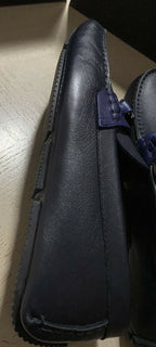 NIB $ 710 Bottega Veneta Herren Leder-Fahrerschuhe DK Navy 10 US/43 Eu Italien