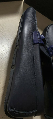 NIB $710 Bottega Veneta Men Leather Driver Shoes DK Navy 10 US/43 Eu Italy