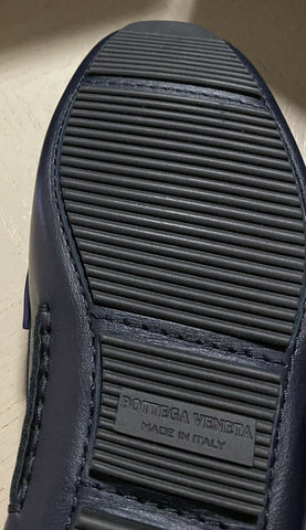 NIB $710 Bottega Veneta Men Leather Driver Shoes DK Navy 10 US/43 Eu Italy
