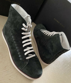 NIB $890 Bottega Veneta Herren Wildleder High Top Sneakers Schuhe Grün 11 US/44 Eu