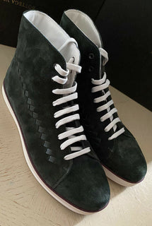 NIB $890 Bottega Veneta Herren Wildleder High Top Sneakers Schuhe Grün 11 US/44 Eu