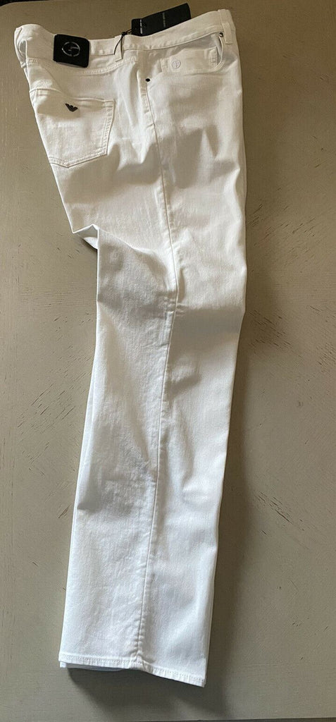 Neu mit Etikett: 625 $ Giorgio Armani Herren Jeanshose Weiß 38 US (54 Eu) Italien