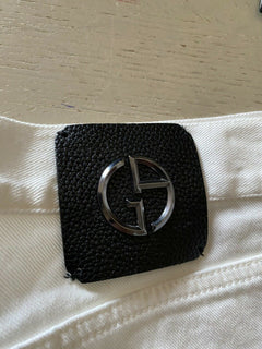 Neu mit Etikett: 625 $ Giorgio Armani Herren Jeanshose Weiß 38 US (54 Eu) Italien
