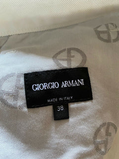 Neu mit Etikett: 625 $ Giorgio Armani Herren Jeanshose Weiß 38 US (54 Eu) Italien
