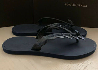 NIB $ 620 Bottega Veneta Herren Krokodil Flip Flop Sandale Schuhe DK Navy 8 US 