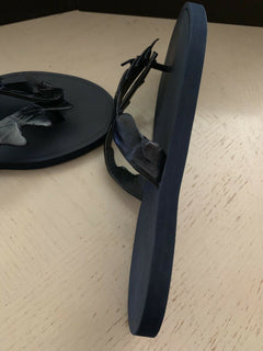 NIB $ 620 Bottega Veneta Herren Krokodil Flip Flop Sandale Schuhe DK Navy 8 US 
