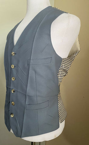 New $1520 Gucci Men Wool/Viscose Vest Gilet Blue 40 US ( 50 Eu ) Italy