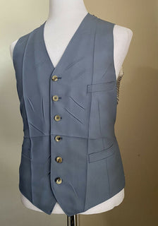New $1520 Gucci Men Wool/Viscose Vest Gilet Blue 40 US ( 50 Eu ) Italy