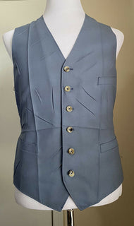 New $1520 Gucci Men Wool/Viscose Vest Gilet Blue 40 US ( 50 Eu ) Italy