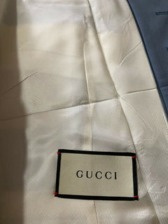 New $1520 Gucci Men Wool/Viscose Vest Gilet Blue 40 US ( 50 Eu ) Italy