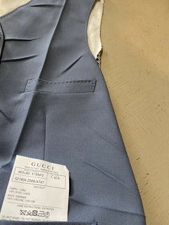 New $1520 Gucci Men Wool/Viscose Vest Gilet Blue 40 US ( 50 Eu ) Italy