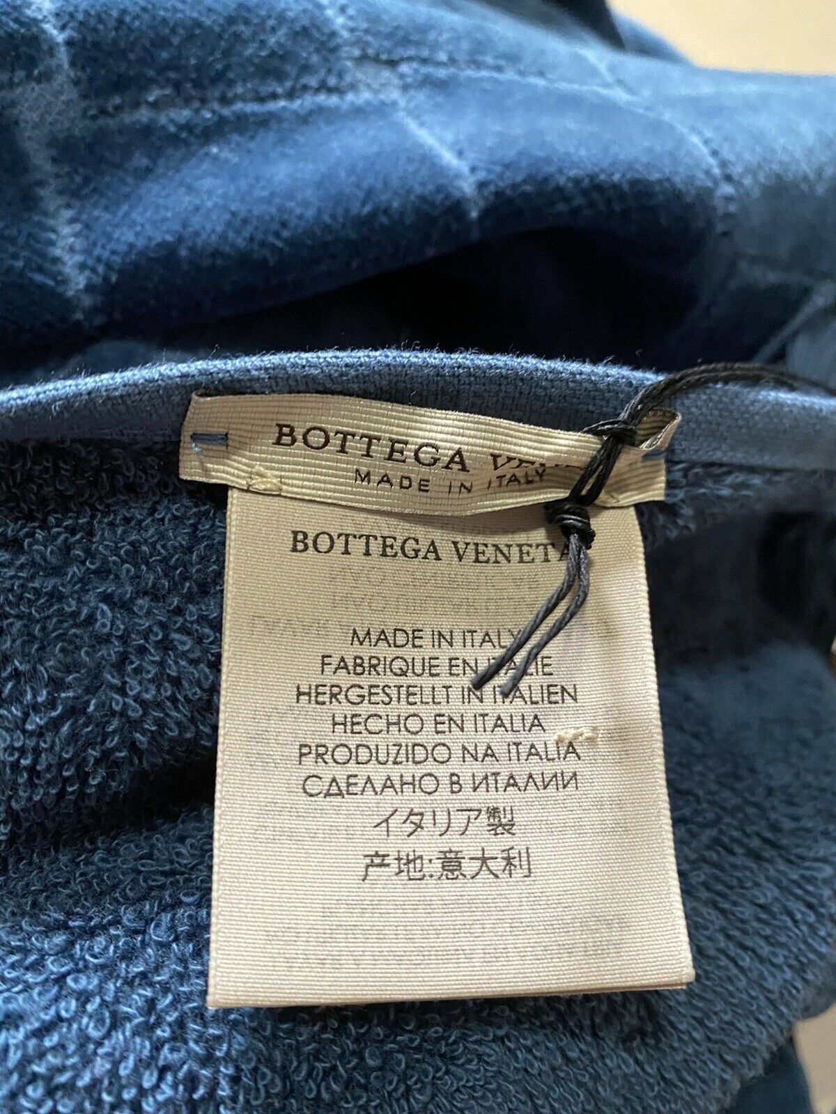 Хлопковое банное/пляжное полотенце Bottega Veneta синее, 70 x 39,5, производство Италия.