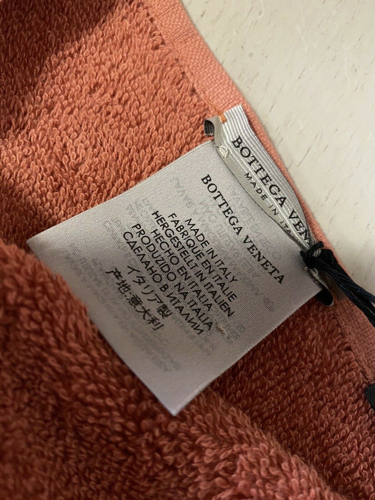 Хлопковое банное/пляжное полотенце Bottega Veneta Orange, 70 x 39,5, производство Италия.