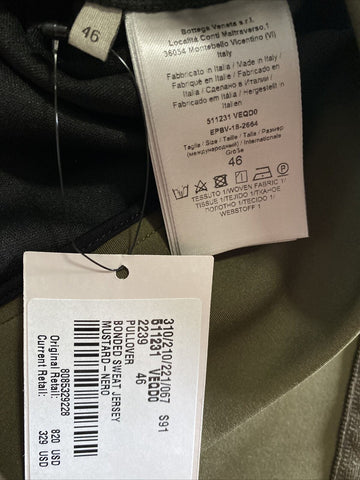 Neu mit Etikett: 820 $ Bottega Veneta Herrenpullover Bonded Sweat Jersey Braun 36 US/46 Eu