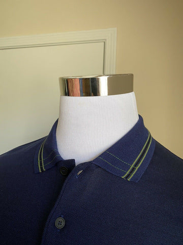 Neu mit Etikett: 390 $ Bottega Veneta Herren-Poloshirt Blau XS US (44 Eu) Italien